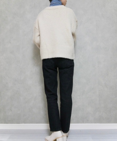 「Reurie'」 Vネックニット FREE ベージュ レディース_画像3