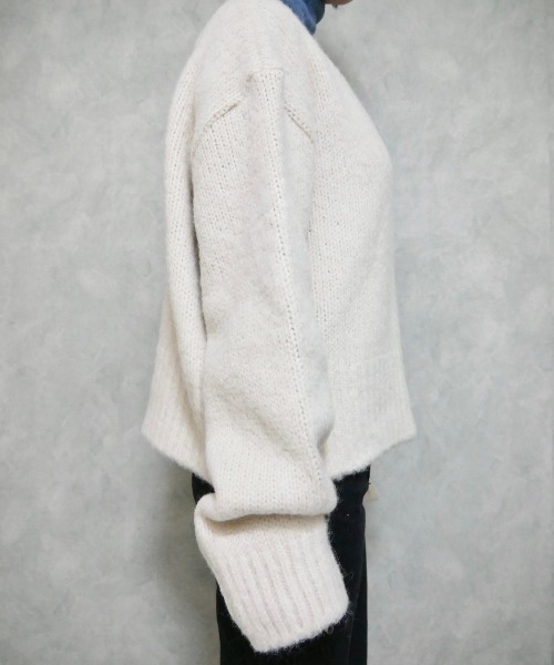 「Reurie'」 Vネックニット FREE ベージュ レディース_画像5