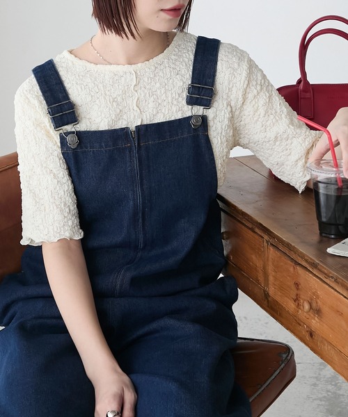 BONLECILL（ボンルシール） tシャツ レースジャガード半袖メロープル