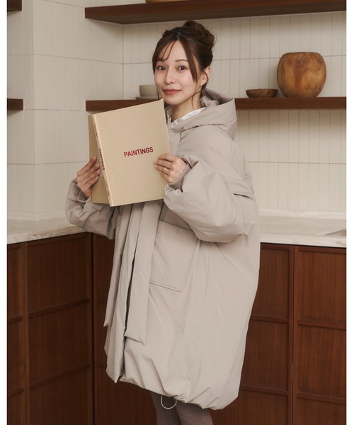 moi tytto（モイテュット） ブルゾン アウター 取り外しフード付き中綿