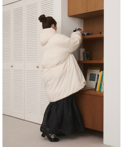 moi tytto 取り外しフード付き中綿ダウンコート　2ウェイ セール】取り外しフード付き中綿ダウンコート（ブルゾン）｜moi tytto