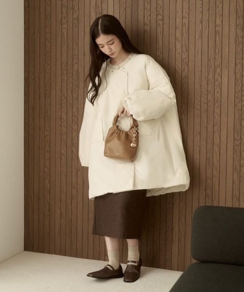 moi tytto（モイテュット） ブルゾン アウター 取り外しフード付き中綿