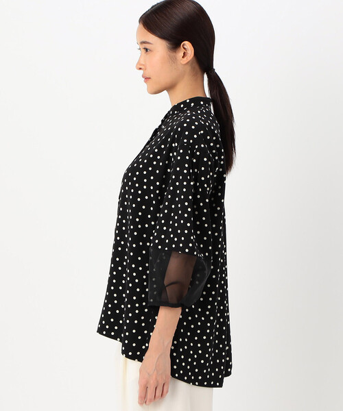 Gabardine K.T（ギャバジンK.T） ブラウス シャツ バックサテン