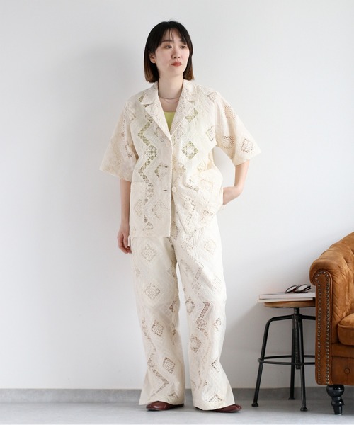 【美品】MUVEIL ビジュー付き 刺繍レース　シャツジャケット MUVEIL Online Shop｜ミュベール公式オンラインショップ