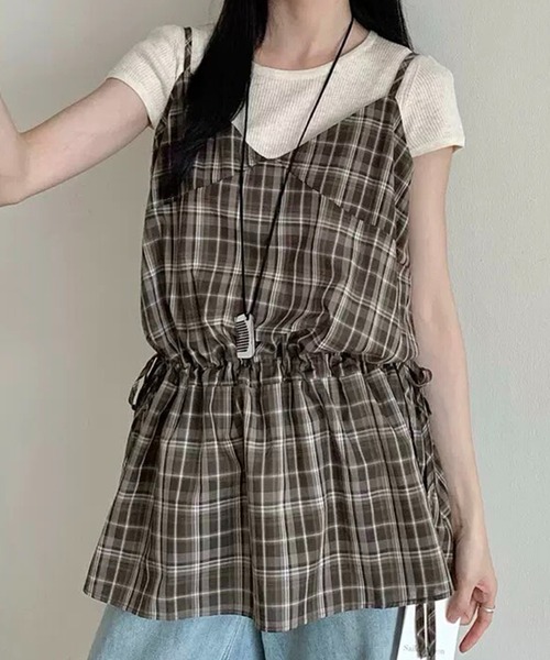 WESTSEA キャミソール チェック柄 チュニック : ZOZOTOWN Yahoo