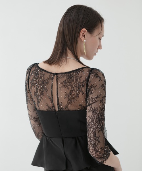 Leja（レジャ） ドレス 「LEJA LUXE」レースストーンペプラム