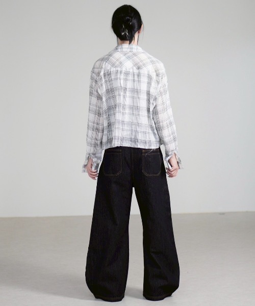 Chikashitsu+（チカシツプラス） シャツ 「Chikashitsu +」cropped