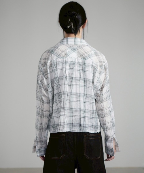 Chikashitsu+（チカシツプラス） シャツ 「Chikashitsu +」cropped