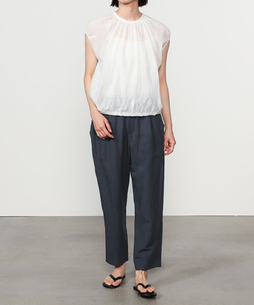 ブラウス シャツ LE GLAZIK | シアー ギャザープルオーバーブラウス WOMEN レディース LE GLAZIK ブラウス シャツ | シアー ギャザープルオーバー