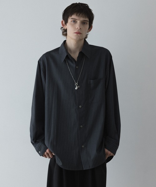 remer シャツ loose basic oversize shirt - TR wool / ルーズ