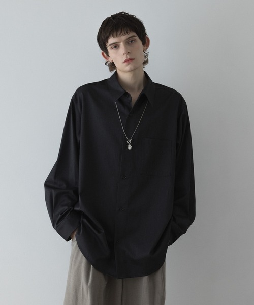remer シャツ loose basic oversize shirt - TR wool / ルーズ 