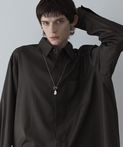 remer シャツ loose basic oversize shirt - TR wool / ルーズ