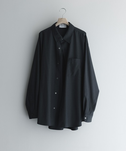 remer シャツ loose basic oversize shirt - TR wool / ルーズ