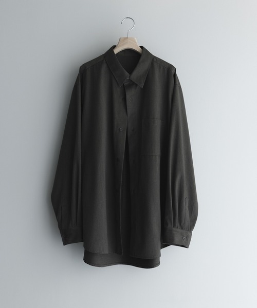 remer シャツ loose basic oversize shirt - TR wool / ルーズ