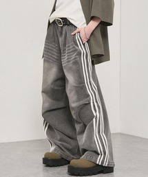 ジーンズ 「Alfred Alex」Vintage Side-Line Wide Denim Pants/サイド