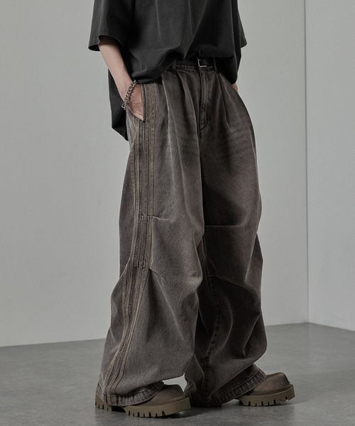 デザインワイドデニム wide-denim-pants-or3913-