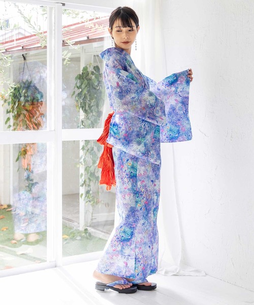 ScoLar（スカラー） 浴衣 652330：キャラ・クラゲ・ネコ 3柄展開浴衣