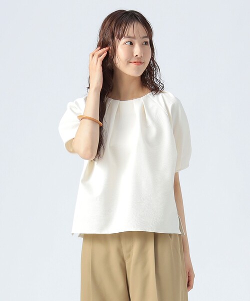 tシャツ カット サッカー フォルム プルオーバー レディース
