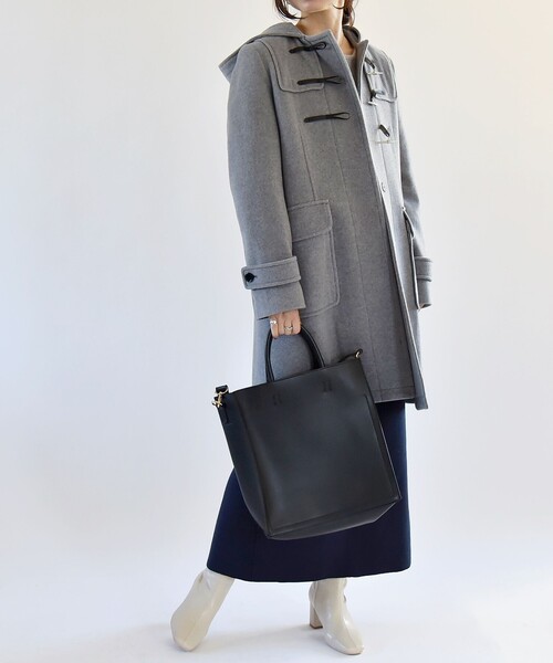 「quaranciel」 ダッフルコート 38 ネイビー レディース_画像3