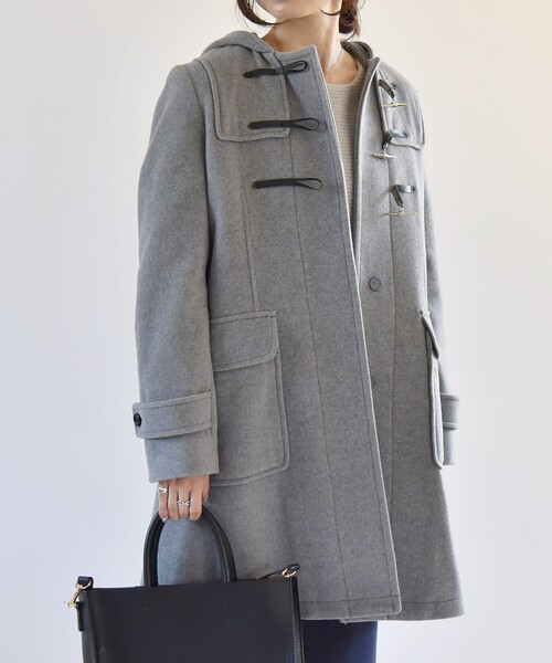 「quaranciel」 ダッフルコート 38 ネイビー レディース_画像6