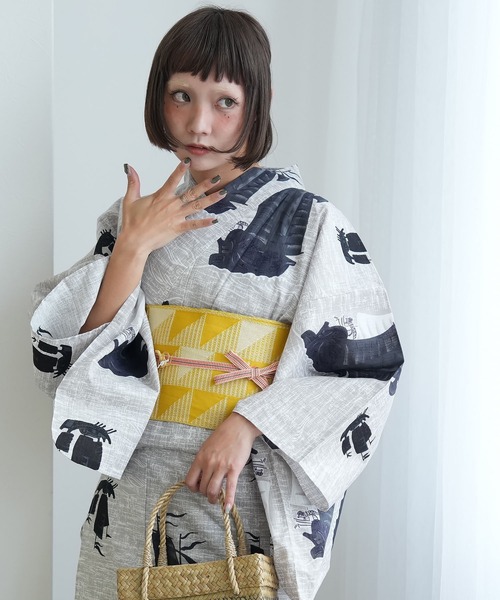 浴衣　二部式　utatane タグ付き　未使用 楽天市場】 浴衣 > 二部式浴衣3点セット : utatane