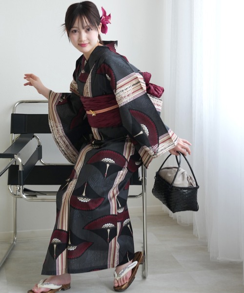 utatane 浴衣 ひとりで着れる！かんたん二部式浴衣セット ニコ