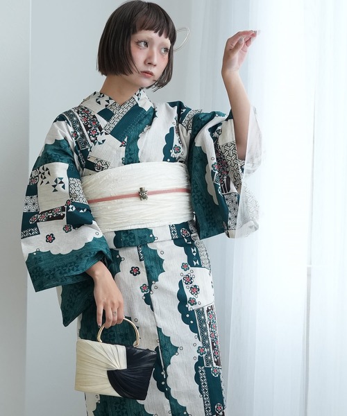 【試着のみ】ひとりで着れる！かんたん二部式浴衣セット utatane 国内染色 utatane 浴衣 ひとりで着れる！かんたん二部式浴衣セット 国内