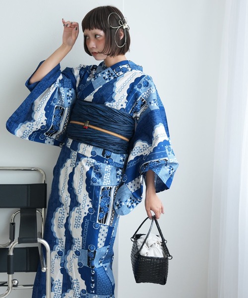 utatane 浴衣 ひとりで着れる！かんたん二部式浴衣セット ニコ