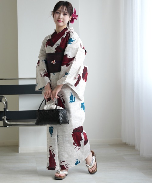 utatane 浴衣 ひとりで着れる！かんたん二部式浴衣セット ニコ