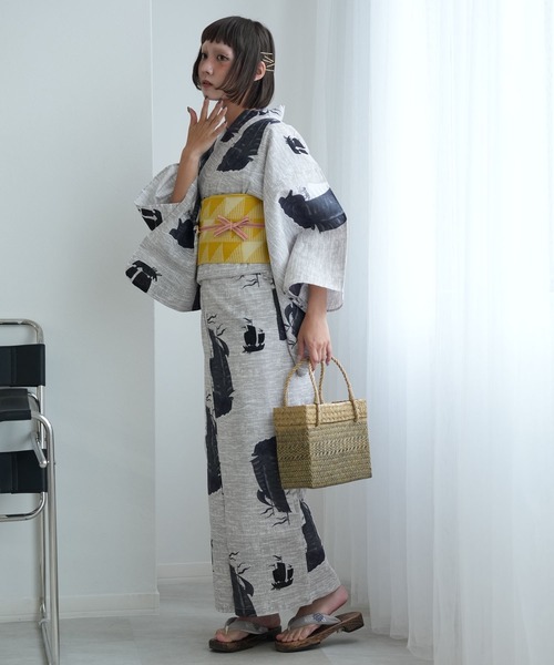 utatane 浴衣 ひとりで着れる！かんたん二部式浴衣セット ニコ