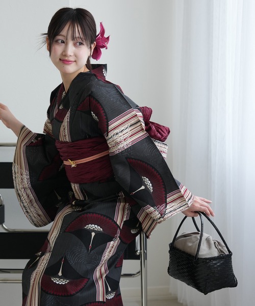 utatane 浴衣 ひとりで着れる！かんたん二部式浴衣セット ニコ