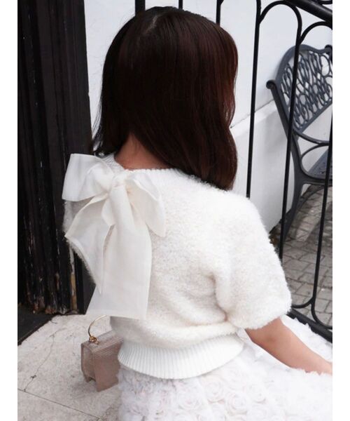 ニット セーター 2WAYバックリボンヘアリーニット レディース