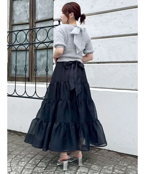 ニット セーター 2WAYバックリボンヘアリーニット レディース dazzlin ニット セーター 2WAYバックリボンヘアリーニット