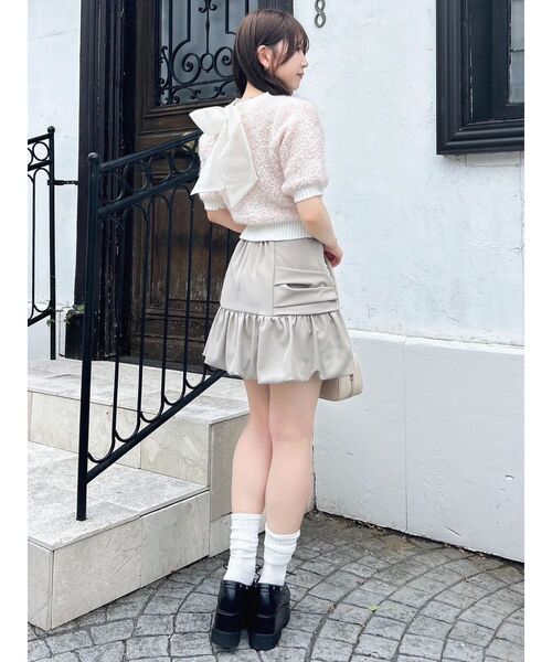 ニット セーター 2WAYバックリボンヘアリーニット レディース dazzlin ニット セーター 2WAYバックリボンヘアリーニット