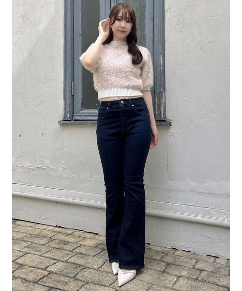 dazzlin - 2015新品バックリボンタートル dazzlin ニット セーター 2WAYバックリボンヘアリーニット