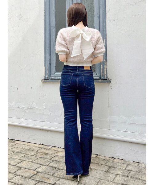 ニット セーター 2WAYバックリボンヘアリーニット レディース dazzlin ニット セーター 2WAYバックリボンヘアリーニット