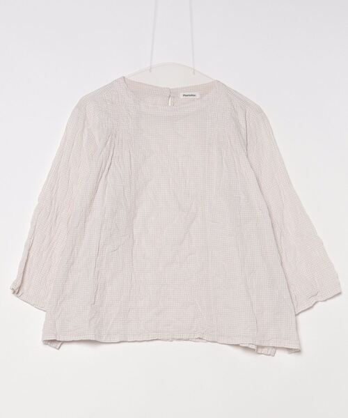 「Plantation」 長袖ブラウス M size ライトグレー レディース