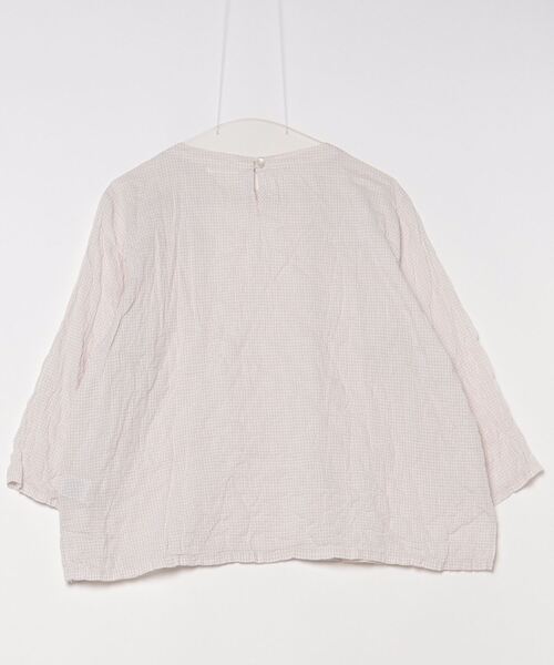 「Plantation」 長袖ブラウス M size ライトグレー レディース_画像2