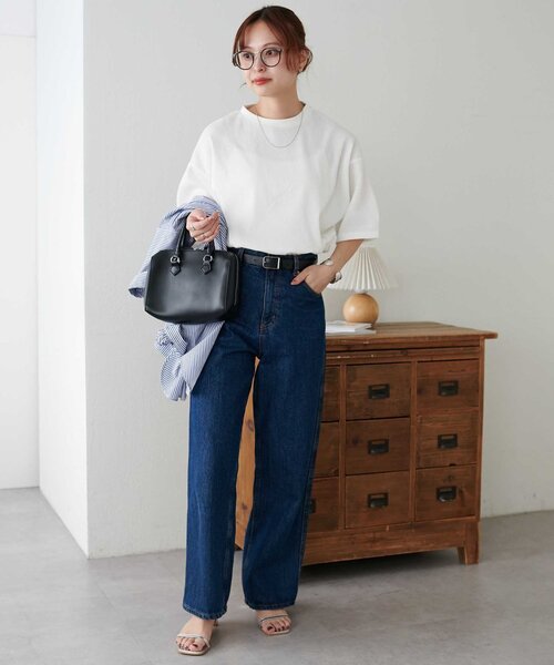 「DISCOAT」 半袖Tシャツ MEDIUM ピンクベージュ レディース