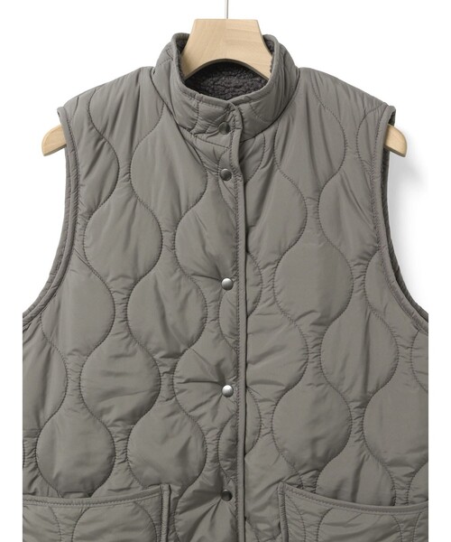MidiUmi（ミディウミ） ベスト ジレ キルティングリバーシブルベスト