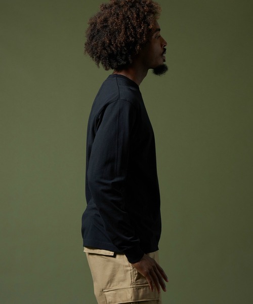 Alpha Industries 「ALPHA」 長袖Tシャツ MEDIUM ブラック