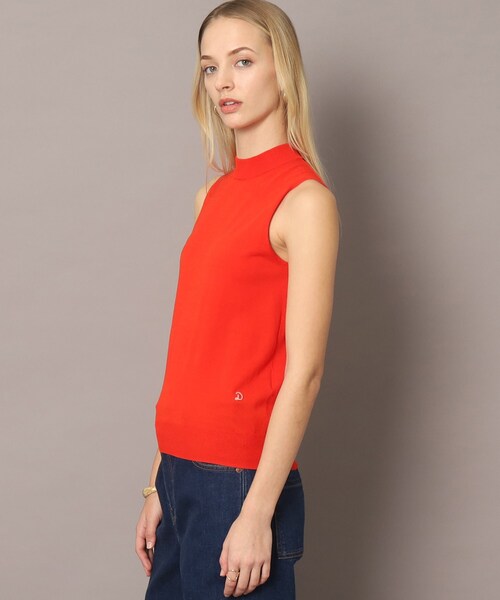 「DRESSTERIOR」 ノースリーブニット 38 レッド レディース