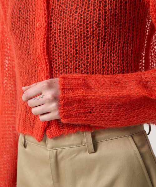 新品タグ付き Steven Alan モヘヤ ミックス ニット カーディガン STEVEN ALAN カーディガン 「Steven Alan」モヘヤ ミックス