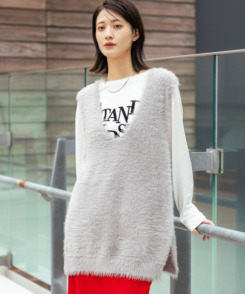 LAKOLE（ラコレ） ベスト ジレ シャギーニットベスト / 583731