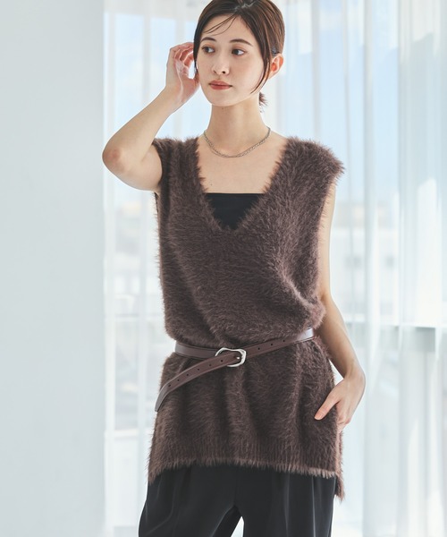 LAKOLE（ラコレ） ベスト ジレ シャギーニットベスト / 583731