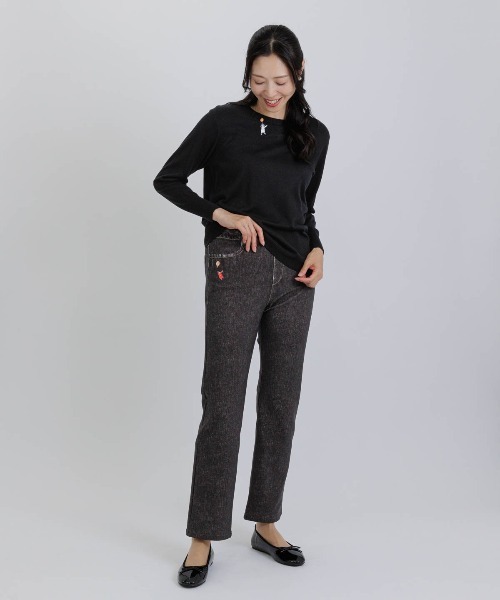 新品　ピッコーネパンツ　ジーンズタイプ STUDIO PICONE（スタジオピッコーネ） パンツ デニム風イージーパンツ