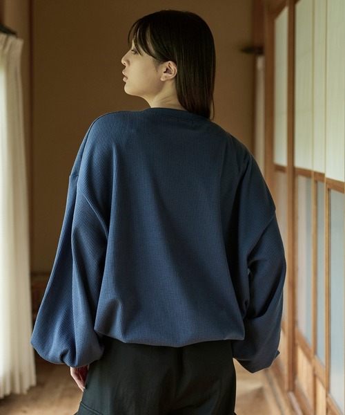 狐独 ヘンリーネック tシャツ ファイヤーフックワッフルロンT メンズ