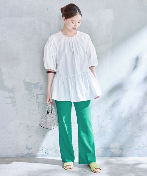 「IENA」 パンツ 36 ネイビー レディース_画像8