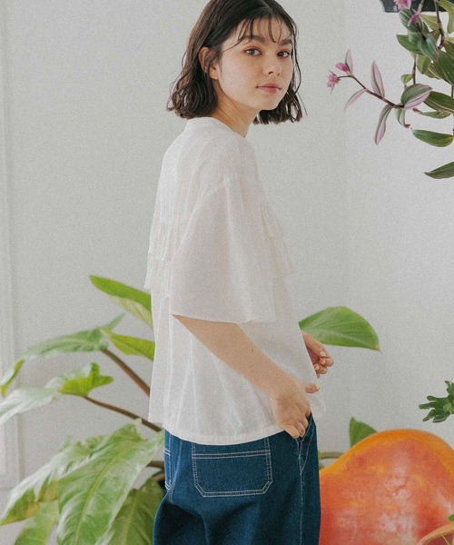 「niko and...」 半袖ブラウス MEDIUM ブラック レディース_画像5