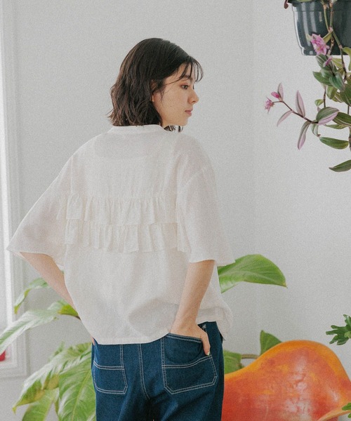 「niko and...」 半袖ブラウス MEDIUM ブラック レディース_画像6